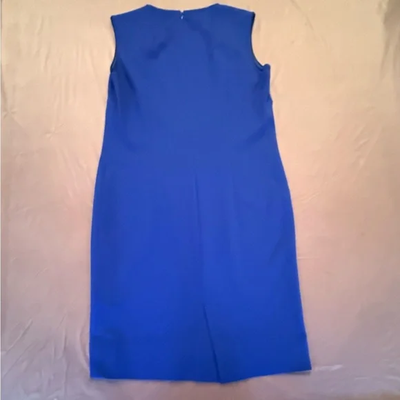 Les Copains Blue Sleeveless Midi Dress Size Large MSRP $495 - Picture 2 of 7